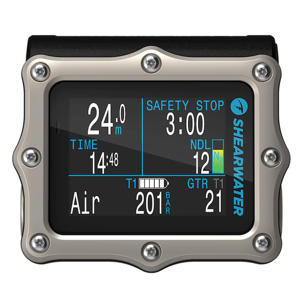 Shearwater Predix2 Titanium 2.2″ LED 背光LCD顯示 技術潛水功能 潛水電腦