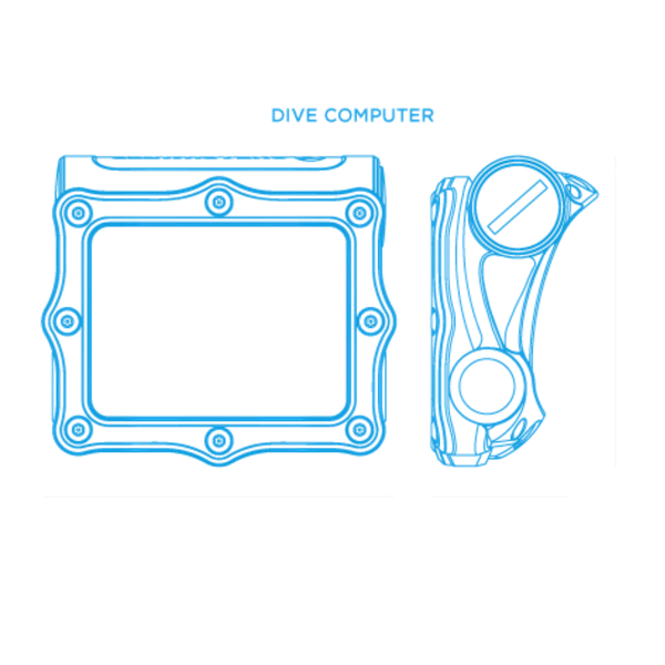 Shearwater Predix2 Titanium 2.2″ LED 背光LCD顯示 技術潛水功能 潛水電腦