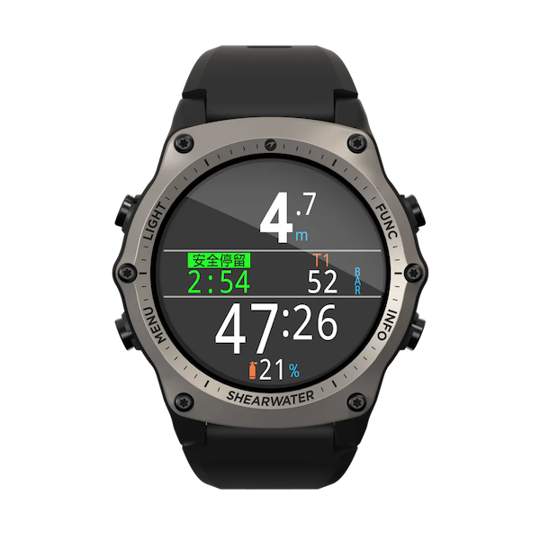 Shearwater TERIC AMOLED 顯示 技術潛水電腦錶