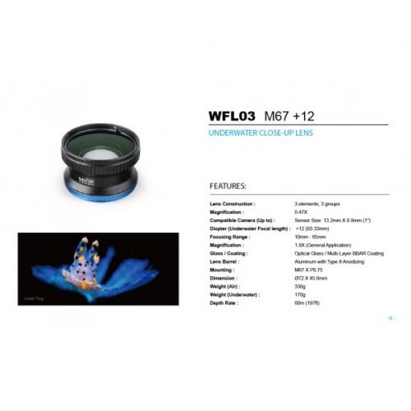 Weefine WFL03 M67 +12 Macro Lens