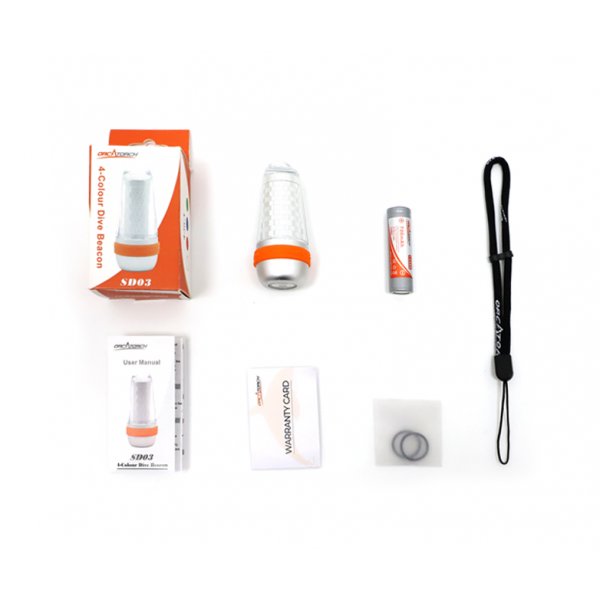 OrcaTorch SD03 Dive Beacon with 100lm Back Up Light