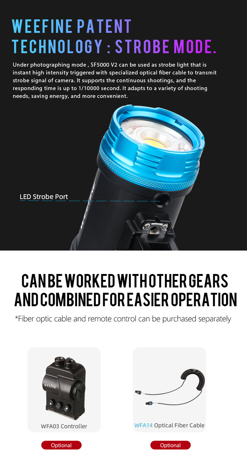 Weefine WF106 Smart Focus 5000V2 Lumen All-In-One Function Video Light