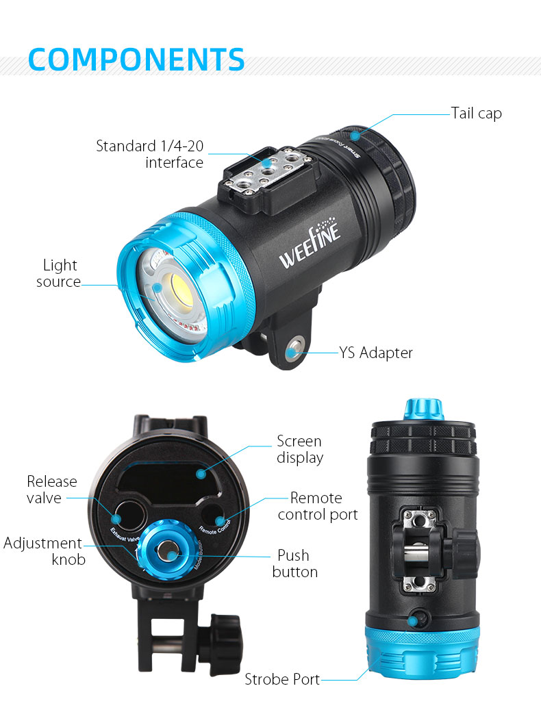 Weefine WF106 Smart Focus 5000V2 Lumen All-In-One Function Video Light