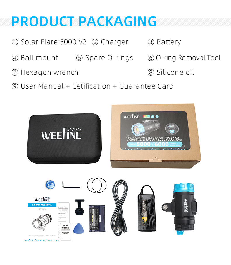 Weefine WF106 Smart Focus 5000V2 Lumen All-In-One Function Video Light