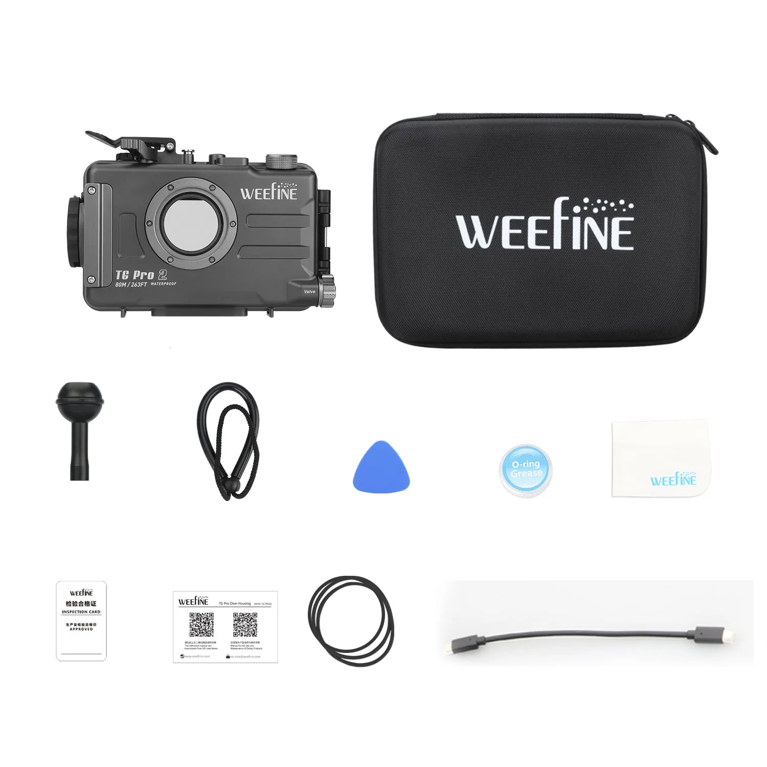 Weefine WFH-TG Pro2 Olympus TG7 鋁合金專業級潛水外殼 二代